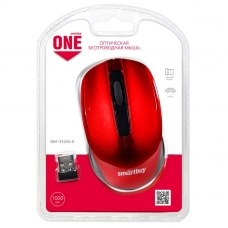 Мышь беспроводная Smartbuy ONE 332, красный, USB, 3btn+Roll (10702070/080824/3267110, Китайская Народная Республика)