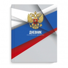 Дневник российского школьника арт. 63285 СЕРАЯ СИМВОЛИКА / твёрдый переплёт, А5+, 48 л., глянцевая ламинация, полноцветная печать, универсальная шпаргалка/