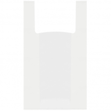 Пакет-майка OfficeClean, ПНД, 28+14*50см, 12мкм, белый 317610