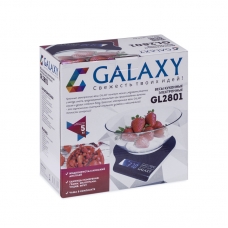 Весы кухонные Galaxy GL 2801, электронные, до 5 кг, чаша 2.2 л, чёрные 4328552 (10418010/011118/0008213, Китайская Народная Республика)