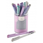 Ручка гел. LOREX PASTEL Slim Soft 0,5 мм синий /пиши-стирай/ прорезин. корпус
