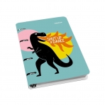 Тетрадь со см.блоком 100 л. кл. CUTE & FUNNY ТИ-РЕКС А5 тв.обл. гл.лам. на кольцах
