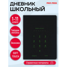 Дневник школьный 48л. ПАРОЛЬ (Д48-7705) обл.софт-тач кожзам с печатью,поролон,ляссе,цвет.форзац