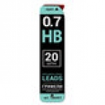 Грифели запасные 0,7 мм, HB, BRAUBERG, КОМПЛЕКТ 20 шт., /Black Jack/, 180451