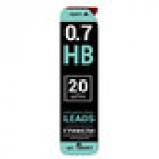 Грифели запасные 0,7 мм, HB, BRAUBERG, КОМПЛЕКТ 20 шт., /Black Jack/, 180451