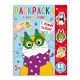 Раскраска для детей. Серия /Раскраски с наклейками/. арт. 65076 С НОВЫМ ГОДОМ /200х260 мм, 8 л., блок - офсет 100 г/м2, печать в одну краску, обл - мелованный картон 215 г/м², мягкий переплёт (2 скобы), разворот с наклейками /