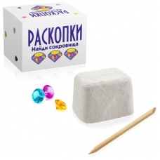 Мини набор для проведения раскопок Найди сокровища Белый