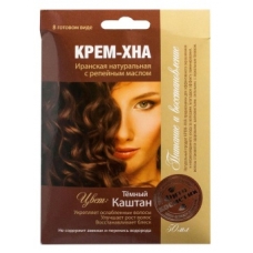 Крем-Хна /Темный каштан/ с репейным маслом 50мл