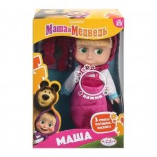 Кукла Маша и Медведь маша 15см, озвуч., акс, кор КАРАПУЗ в кор.30шт