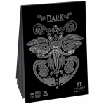 Скетчбук - планшет 30л., А4 Лилия Холдинг /Dark/, на склейке, черный тонир. офсет, 160г/м2 ПЛ-2541