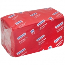 Салфетки бумажные OfficeClean /Profi Pack/, 1 слойн., 24*24см, красные, 400шт. 242340