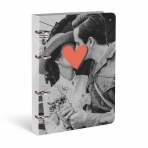 Тетрадь со см.блоком 120 л. А5+ кл. на кольцах LOREX VINTAGE LOVE инт. обл., soft touch вырубка