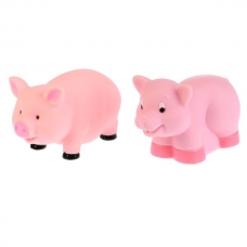 Игрушки пластизоль для купания 'Играем вместе' Свинки (выс. 6см и 5см) в сетке (русс. уп) в кор.50шт