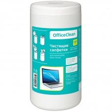 Салфетки чистящие влажные OfficeClean, для мониторов всех типов, в тубе, 100шт. 248261