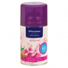 Сменный баллон для освеж. воздуха OfficeClean /Весенняя сакура и сладкий миндаль/ сухое расп., 250мл 262641