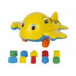Игрушка Самолет /Кит/ с 10 логическими фигурами 28,5 см (в сетке)