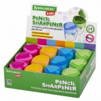 Точилка BRAUBERG KIDS /MAXI/, 2 отверстия, с большим контейнером, трехгранный корпус, цвета ассорти, 271945