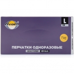 Перчатки эластомерные Aviora, L, 100шт., черные, картонная коробка 402-884 (10013160/091120/0634057, Китайская Народная Республика)