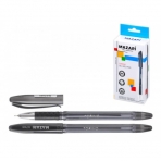 Ручка шариковая TORINO, ЧЕРНАЯ, серия Smart Ink, чернила на масляной основе (Индия), игольчатый пиш.узел 0.7мм (Индия), корпус пластиковый прозрачный цветной, с резиновым грипом, сменный стержень 136.5мм, картонная упаковка