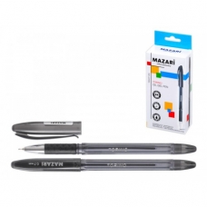 Ручка шариковая TORINO, ЧЕРНАЯ, серия Smart Ink, чернила на масляной основе (Индия), игольчатый пиш.узел 0.7мм (Индия), корпус пластиковый прозрачный цветной, с резиновым грипом, сменный стержень 136.5мм, картонная упаковка