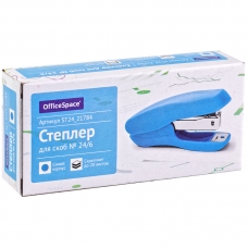 Степлер №24 OfficeSpace до 20л., пластиковый корпус, синий ST24_21784 (10702070/120525/5158303/7, Китайская Народная Республика)