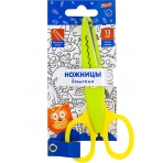 TM /Profit/ Ножницы детские, зелёно-жёлтые. МОНСТРИКИ, 13 см (НЖ-1151) с фигур.лезв,в к/б, кр 12/480