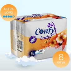 Прокладки гигиенические CONFY Lady ULTRA LONG, 8шт (10317120/180622/3078490/1, Турецкая Республика)