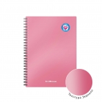 Тетрадь общая с пластиковой обложкой на спирали ErichKrause® Bubble Gum, розовый, А5, 80 листов, клетка