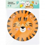 Тарелки бумажные MESHU /Wild cats/, 18см, 6шт. MS_55437