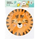 Тарелки бумажные MESHU /Wild cats/, 18см, 6шт. MS_55437