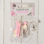 Нашивка из кожзама Hand made (наб 10шт цена за наб) 4,2*1см цветной микс АУ   6906815 (10702070/210621/0184384, Китайская Народная Республика)