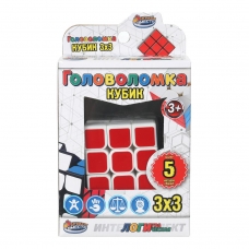 Логическая игра кубик 3х3, кор.6*6*7см ИГРАЕМ ВМЕСТЕ в кор.2*60шт