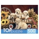 TOPpuzzle. ПАЗЛЫ 500 элементов. КБТП500-6799 Щенки лабрадора