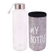 Бутылка для воды, в чехле My bottle, 300 мл, серый УД-6414