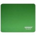 Коврик для мыши SONNEN /GREEN/, резина + ткань, 220х180х3 мм, 513305