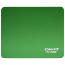 Коврик для мыши SONNEN /GREEN/, резина + ткань, 220х180х3 мм, 513305