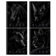 Тетрадь 48л., А5, клетка на гребне BG /Just Black/, soft-touch ламинация, выб.лак Т5гр48_лс_вл 08506