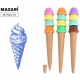 Ручка шариковая ICE CREAM +, СИНЯЯ, пулевидный пиш.узел 0.7мм, корпус пластиковый цветной, сменный стержень 130мм, ПВХ- упаковка