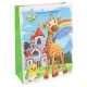 Dream cards Пакет подарочный с мат. лам. Счастливый жирафик 18х24х8.5 см (M),210 г ПКП-3429