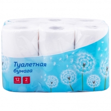Бумага туалетная OfficeClean 2-слойная, 12шт., тиснение, белая 279672