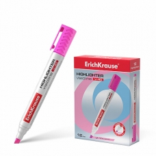 Текстмаркер ErichKrause® Visioline V-40, цвет чернил розовый (в коробке по 12 шт.)