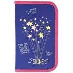 Пенал 1 секц. бол. Schoolformat SHINE BRIGHT 190х90х25 мм синий картон, полиэстер