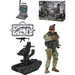 Военный игровой набор /Воин/(одна фигур.,квадр-л, 3 предмет.,кор.)(24,5x6,3x17,5 cм) ( Арт. 1891436)