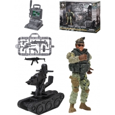 Военный игровой набор /Воин/(одна фигур.,квадр-л, 3 предмет.,кор.)(24,5x6,3x17,5 cм) ( Арт. 1891436)