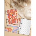 Тетрадь со см.блоком 120 л. А5 кл. на кольцах LOREX HIPPIE тв.обл., soft touch