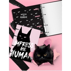 Тетрадь со см.блоком 120 л. А5 кл. на кольцах LOREX WAYWARD CAT тв.обл., soft touch