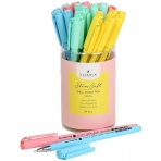 Ручка маслян. LOREX PASTEL Slim Soft синий 0,5 мм ассорти кругл. корп. ultra-soft touch игольчатый наконечник