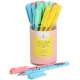 Ручка маслян. LOREX PASTEL Slim Soft синий 0,5 мм ассорти кругл. корп. ultra-soft touch игольчатый наконечник