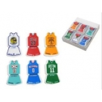 Ластик BASKETBALL, термопластичная резина, фигурный, 5 дизайнов, ОПП- упаковка / картонный дисплей