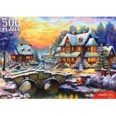 ПАЗЛЫ 500 элементов. СНЕЖНЫЙ ПЕЙЗАЖ (Арт. Ф500-5138)